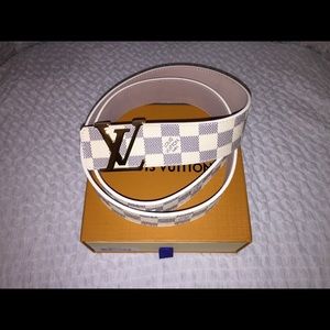 Louis Vuitton Azur Damier Belt 90cm 30-32 Waist